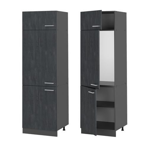 Armoire Pour Frigo R-line 47501 Béton Noir 60cm