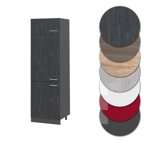 Armoire Pour Frigo R-line 47501 Béton Noir 60cm