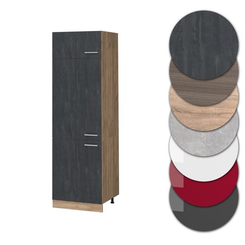 Armoire Pour Frigo R-line 47541 Béton Noir 60cm