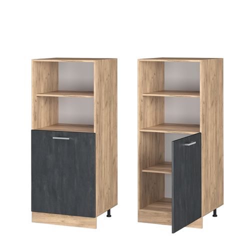 Meuble Pour Four R-line 47565 Béton Noir 60cm