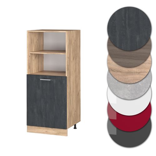 Meuble Pour Four R-line 47565 Béton Noir 60cm