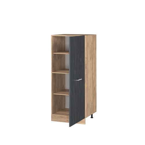 Meuble Pour Four R-line 47566 Béton Noir 60cm