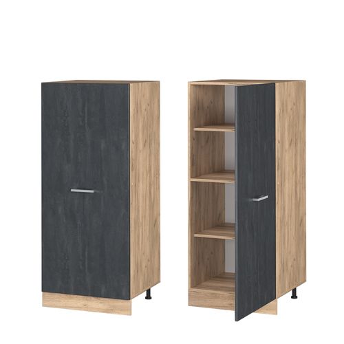 Meuble Pour Four R-line 47566 Béton Noir 60cm