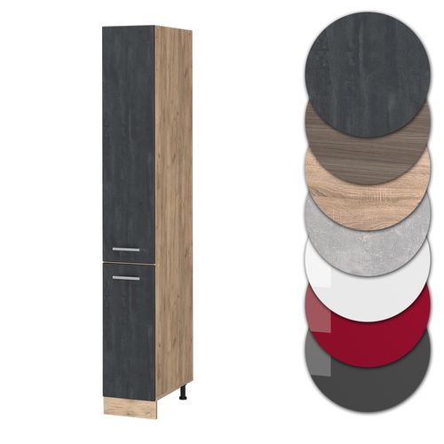 Meuble Haute De Cuisine R-line 47567 Béton Noir 30cm