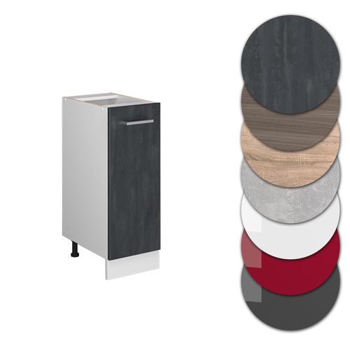 Meuble De Cuisine R-line 47586 Béton Noir 30cm Pt Chêne