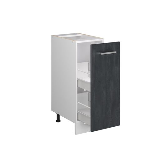 Meuble De Cuisine R-line 47587 Béton Noir 30cm Pt Marbre
