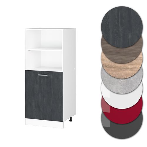 Meuble Pour Four R-line 47590 Béton Noir 60cm