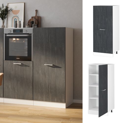 Meuble Pour Four R-line 47591 Béton Noir 60cm