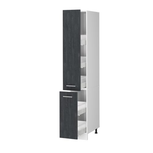 Meuble Haute De Cuisine R-line 47592 Béton Noir 30cm