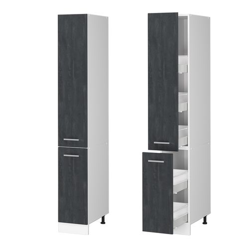 Meuble Haute De Cuisine R-line 47592 Béton Noir 30cm