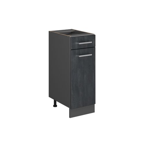 Meuble Cuisine R-line 47593 Béton Noir 30cm Sans Pt