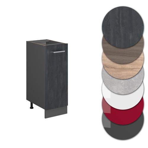 Meuble De Cuisine R-line 47610 Béton Noir 30cm Pt Anthracite