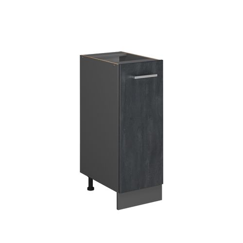Meuble De Cuisine R-line 47611 Béton Noir 30cm Pt Chêne