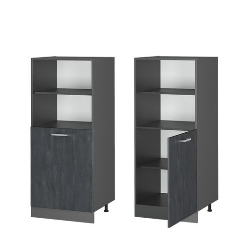 Meuble Pour Four R-line 47615 Béton Noir 60cm