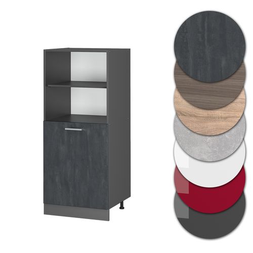 Meuble Pour Four R-line 47615 Béton Noir 60cm