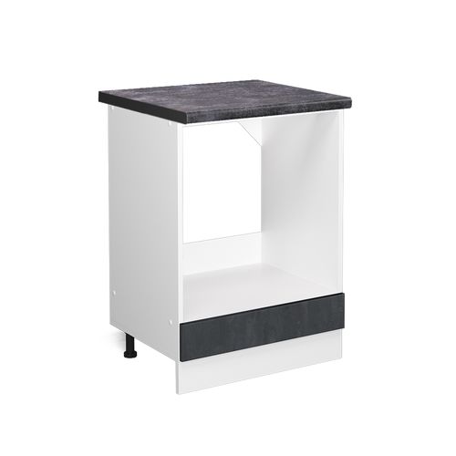 Meuble Pour Four R-line 47636 Béton Noir 60cm Pt Anthracite