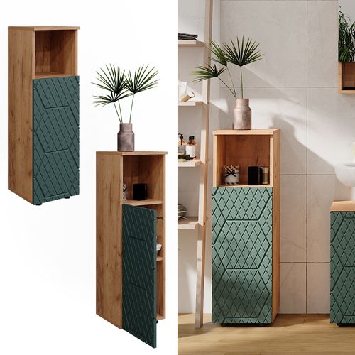 Armoire Midisch Irma, Chêne De Force Doré, 30x95cm