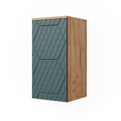 Armoire Murale Irma, Vert, 30x59cm 2 Compartiments, Salle De Bain