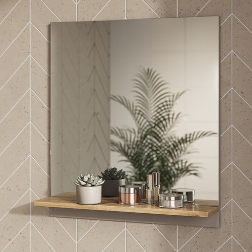 Armoire De Toilette Marelle 47660 Grège 60x67cm Avec Étagère