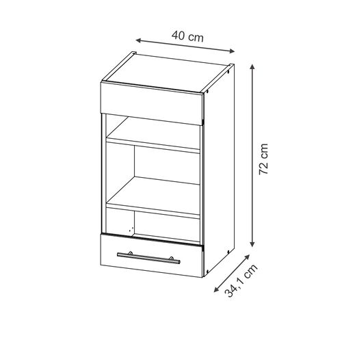 Armoire En Verre Fame-line 48825 Bleu Foncé Brillant 40cm