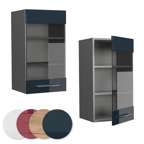 Armoire En Verre Fame-line 48825 Bleu Foncé Brillant 40cm