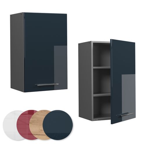 Elément Haut De Cuisine Fame-line 48827 Bleu Foncé Brillant 45cm