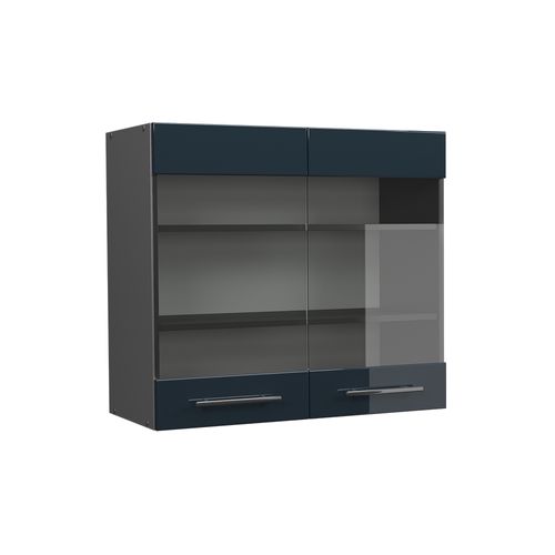 Armoire En Verre Fame-line 48831 Bleu Foncé Brillant 80cm