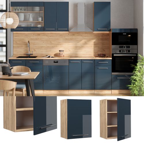 Elément Haut De Cuisine Fame-line 48878 Bleu Foncé Brillant 50cm