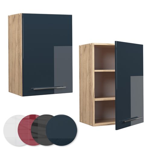 Elément Haut De Cuisine Fame-line 48878 Bleu Foncé Brillant 50cm