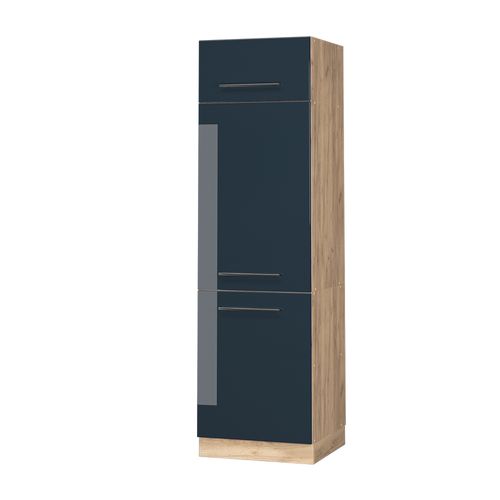 Armoire Pour Frigo Fame-line 48883 Bleu Foncé Brillant 60cm