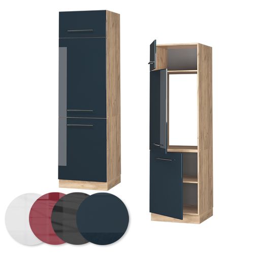 Armoire Pour Frigo Fame-line 48883 Bleu Foncé Brillant 60cm