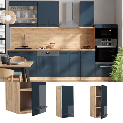Elément Haut De Cuisine Fame-line 48884 Bleu Foncé Brillant 30cm
