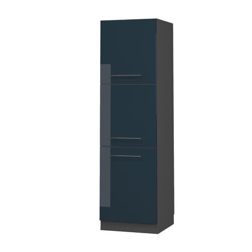 Meuble Pour Four Fame-line 48886 Bleu Foncé Brillant 60cm