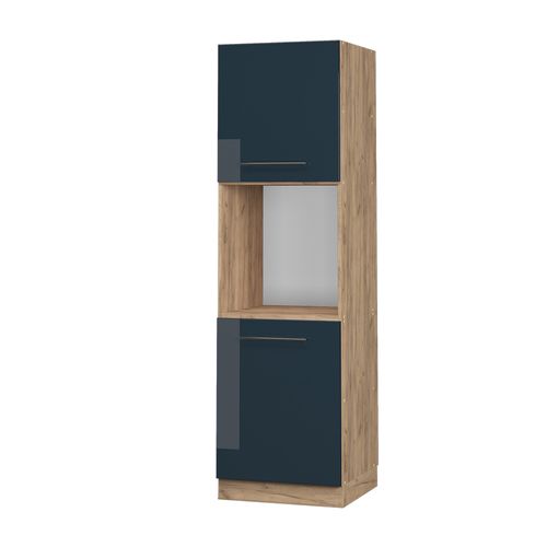 Meuble Pour Four Fame-line 48894 Bleu Foncé Brillant 60cm Ouvert