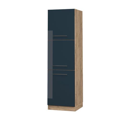 Meuble Pour Four Fame-line 48895 Bleu Foncé Brillant 60cm