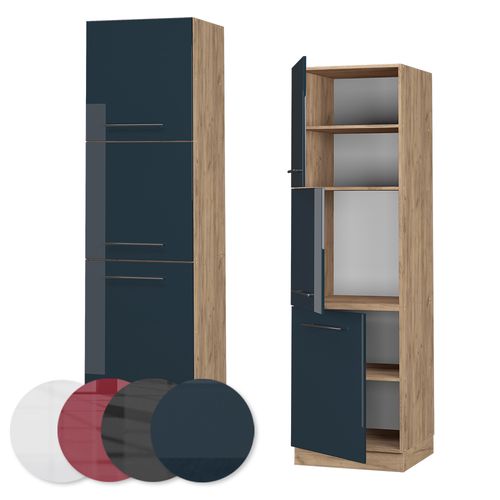 Meuble Pour Four Fame-line 48895 Bleu Foncé Brillant 60cm