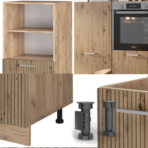 Bloc Cuisine R-line 48925 Chêne Artisan/chêne Doré 180cm Sans Pt