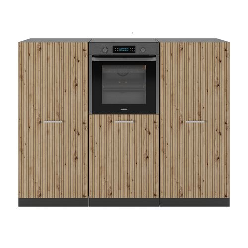 Bloc Cuisine R-line 48971 Chêne Artisan/anthracite 180cm Sans Pt