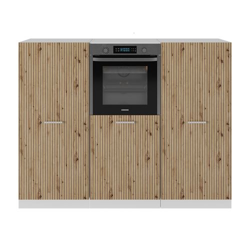 Bloc Cuisine R-line 49008 Artisan Chêne/blanc 180cm Sans Pt