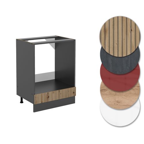 Meuble Pour Four R-line 49090 Chêne Artisan 60cm Sans Pt