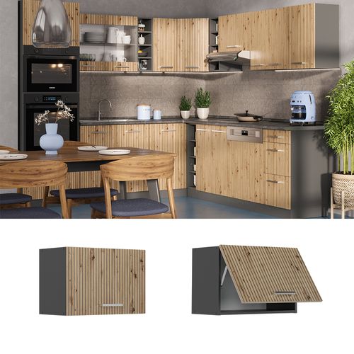 Elément Haut De Cuisine R-line 49097 Chêne Artisan 60cm Plat