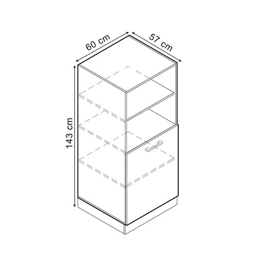 Meuble Pour Four R-line 49216 Chêne Artisan 60cm