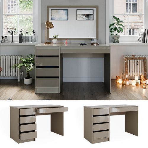 Coiffeuse Sherry 47287 Gris Brillant 120cm Sans Miroir