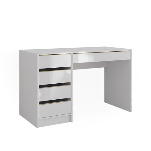 Coiffeuse Sherry 47288 Blanc/or 120cm Sans Miroir