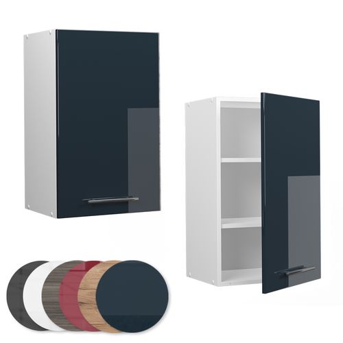 Elément Haut De Cuisine Fame-line 49564 Bleu Foncé Brillant 45cm