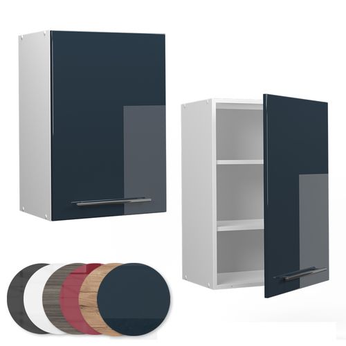 Elément Haut De Cuisine Fame-line 49565 Bleu Foncé Brillant 50cm