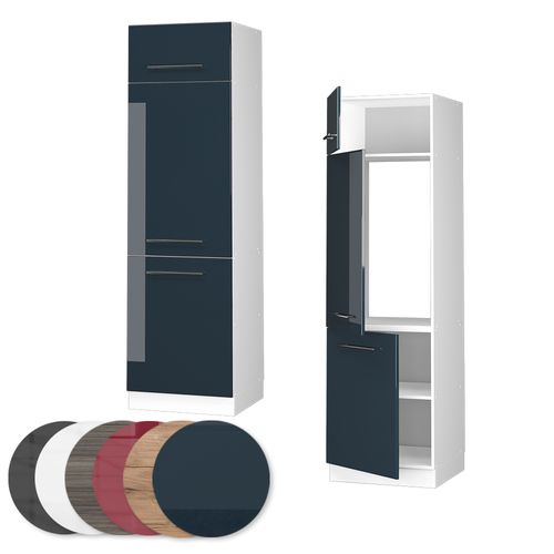 Armoire Pour Frigo Fame-line 49570 Bleu Foncé Brillant 60cm