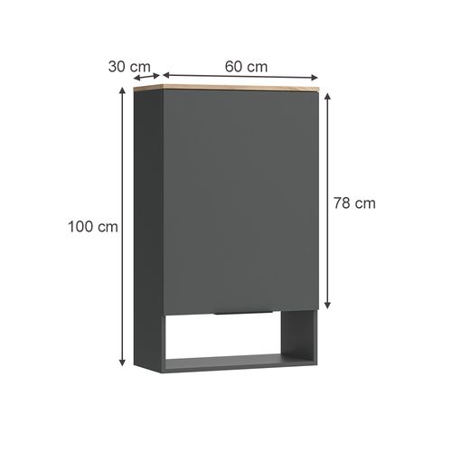 Commode Wido 47670 Anthracite Avec Porte