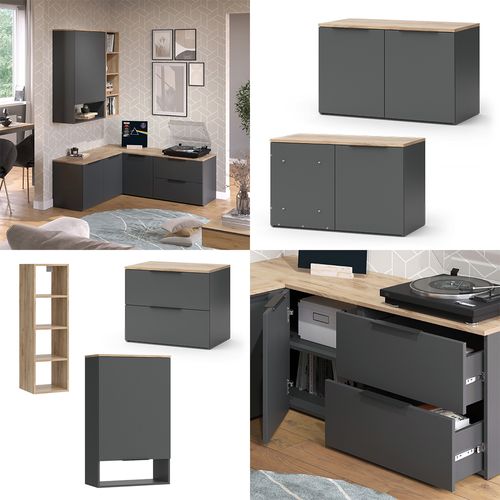 Meuble Mural Wido 49805 Anthracite 5 Pièces