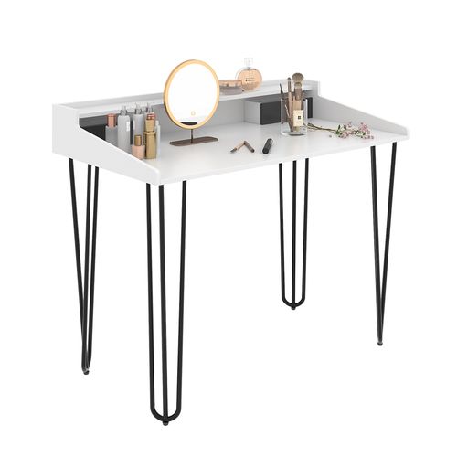 Coiffeuse Sannar 49420 Blanc 110cm Avec Tiroirs